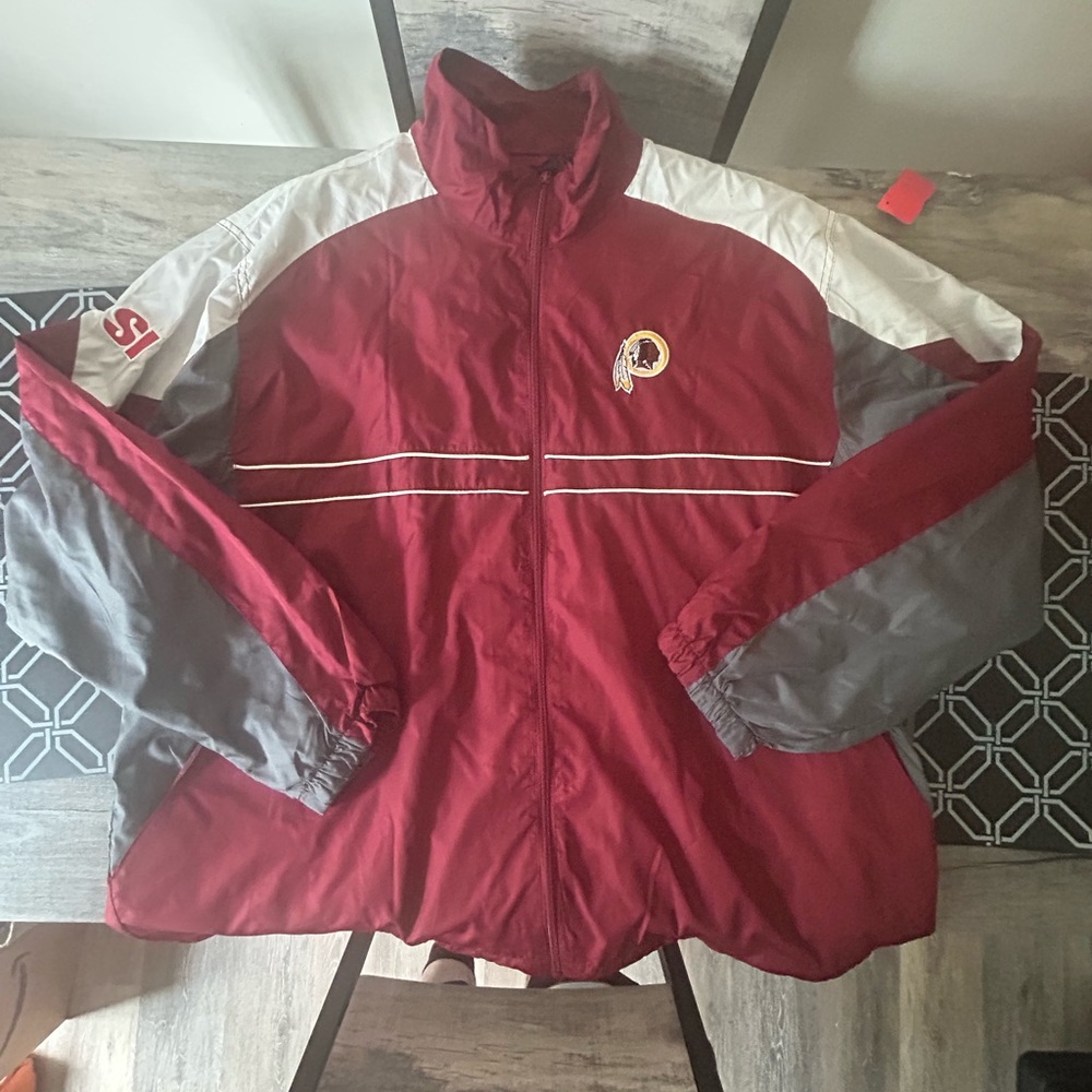 NFL Burgundy and Gray Windbreaker Jacket